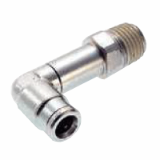 12454 - Extended swivel elbow adaptor, O/D Tube to male NPTF thread